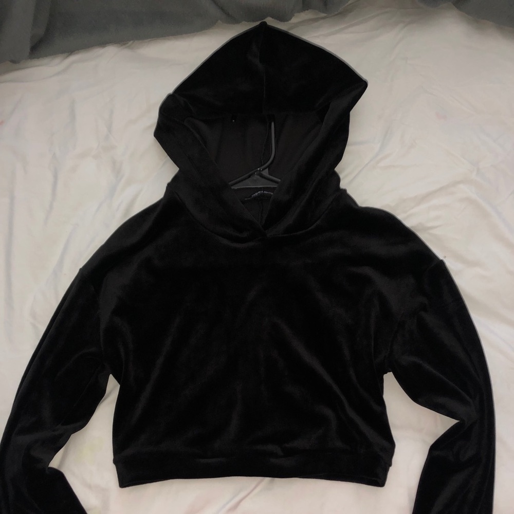 Fashion Nova Black Cropped Hoodie